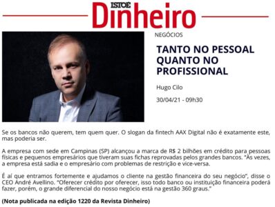André de Azevedo Avelino Isto é Dinheiro